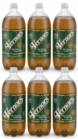 Vernors Ginger Soda (ale) 2-liter plastic bottles (case of 6)