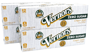 Zero Sugar Vernors Ginger Soda (Ale) 4 x 12-packs of 12-ounce cans