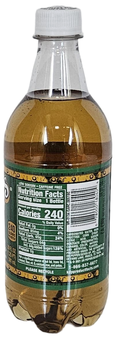 Vernors Ginger Soda (ale) 20-ounce plastic bottles (case of 24) - Image 2