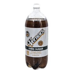 Zero Sugar Vernors Ginger Soda 2-liter bottle, front