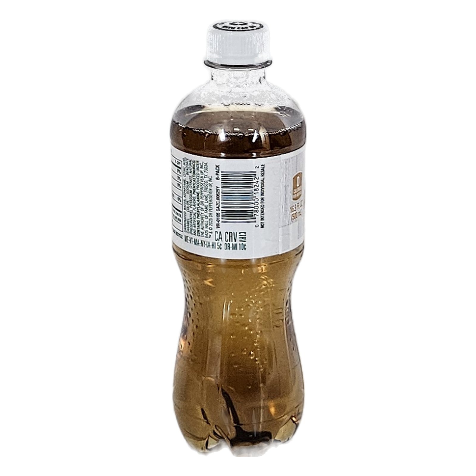 Zero Sugar Vernors 16.9 oz bottle, ingredients and barcode